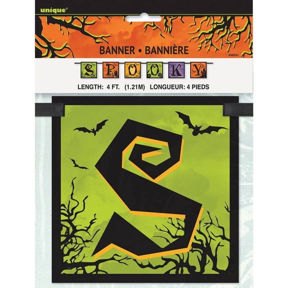 Haunted House Spooky Halloween Pennant Banner