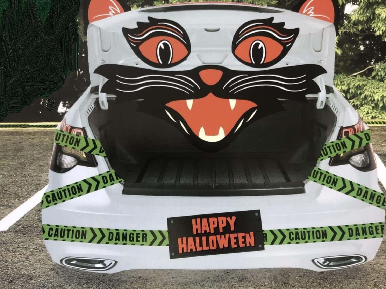 Haunted House Trunk or Treat Black Retro Cat Décor Decorating Kit