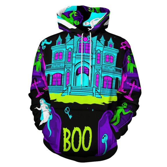 Haunted Mansion 3D Print Hoodie Men Women Autumn Thin Pullover Sweatshirt Vintage Streetwear Tops