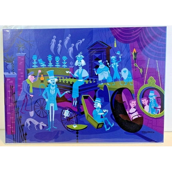 Haunted Mansion 50th Anniversary 31 Ghosts Postcard (Right Side)