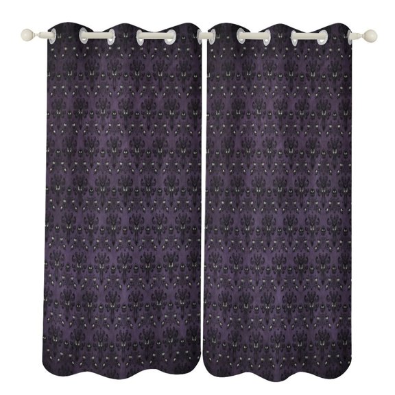 Haunted Mansion Contrast Study Room Living Kitchen Bedroom For Blackout Curtain Printed 2 Panels