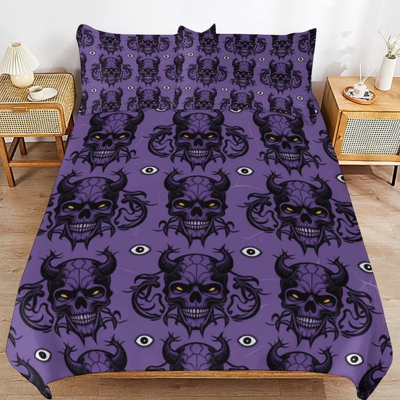 Haunted Mansion Duvet Cover 3pcs Set Themed Multicolor Polyester Bedding Set for Bedroom Decoration Queen