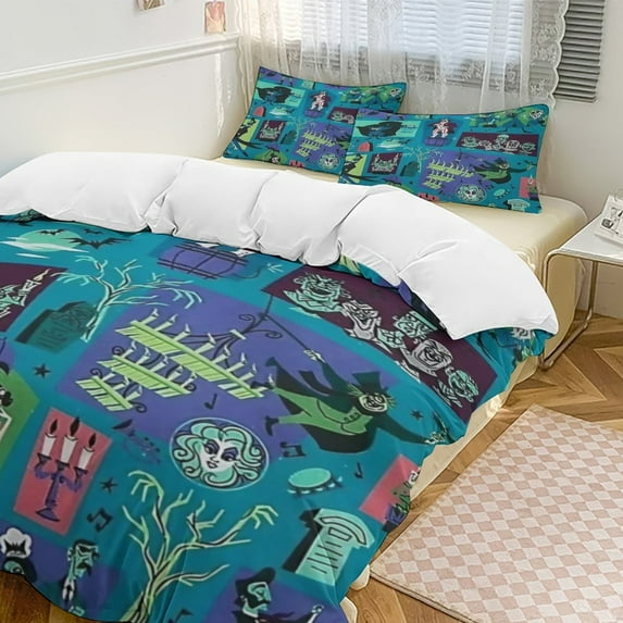 Haunted Mansion Duvet Cover Set Bedding Set Polyester Quilt Cover for Bedroom Decoration
