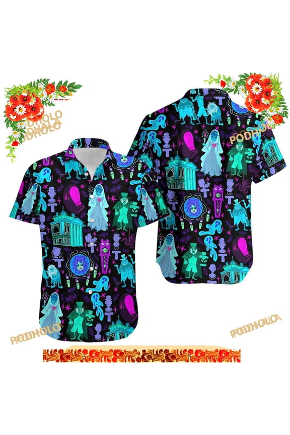 Haunted Mansion Halloween Hawaiian Shirt, Halloween Gifts