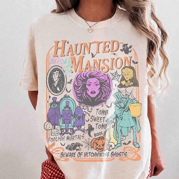 Haunted Mansion Halloween Shirt | Gothic Graphic Tee | Retro Haunted House Shirt | Spooky Ghost Halloween Tee | Fall Gift