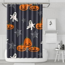 Haunted Mansion Halloween Shower Curtain, 72x72 Inch Scary Castle Design - Waterproof Bathroom Decor with Hooks for Gothic Halloween Theme