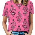 thumbnail image 1 of Haunted Mansion Lotus Leaf Neck T-Shirt Long Sleeve Women'S T Shirt Elegant Fashion Tops & Tees, 1 of 8