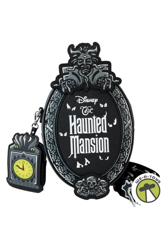 Haunted Mansion Plaque Crossbody Bag Glows in Dark Loungefly