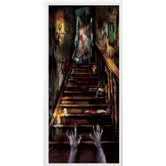 Haunted Mansion Plastic Door Poster Halloween Party Decoration