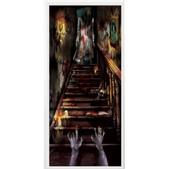 Haunted Mansion Plastic Door Poster Halloween Party Decoration