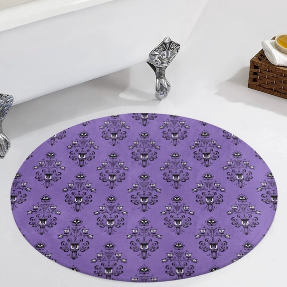Haunted Mansion Round Area Rugs for Bedroom Living Room, 3FT Soft Comfy Indoor Circle Carpets, Carpet Home Decor Floor Mat