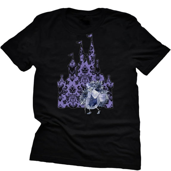 Haunted Mansion Shirt Adult Women Ladies Ghostly Haunted House Tshirt (Black, 3X Large)
