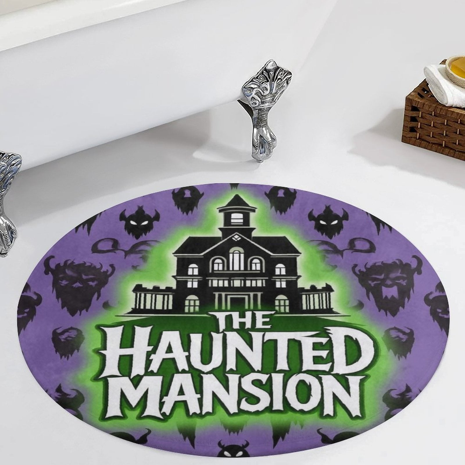 Haunted Mansion Spooky Design Round Area Rugs for Bedroom Living Room ...