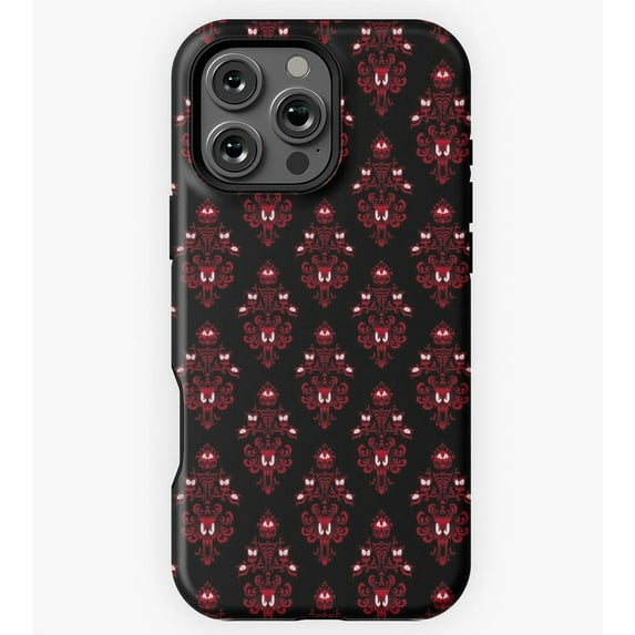 Haunted Mansion Wallpaper Red GA4025 Phone Case for iPhone 11 to 17 Pro Max