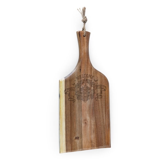 Haunted Mansion - Welcome Foolish Mortals - Artisan 18" Acacia Charcuterie Board, (Acacia Wood)