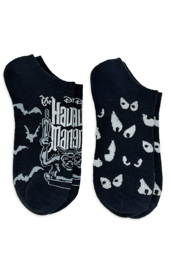 Haunted Mansion Women's Halloween No-Show Socks, 2-Pack, Size 4-10