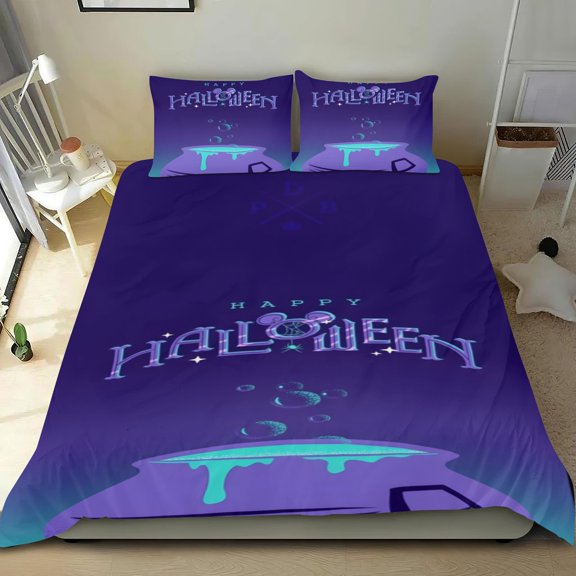 Haunted Mansion themed cotton sheet set, three-piece, comfortable, quick-clean fabric, distinctive design, great home decor gifts, 36x75 in (90*190 cm).