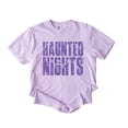 thumbnail image 1 of Haunted Nights Block Distressed - Women's Garment Dyed Graphic T-Shirt, 1 of 9