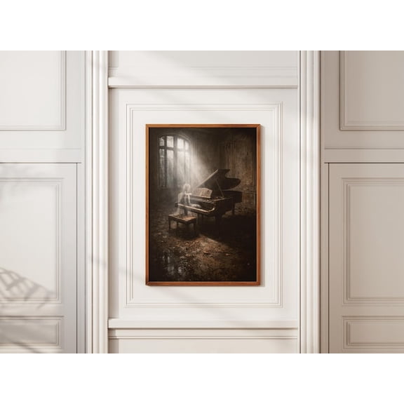 Haunted Piano Ghost Gothic Wall Art Poster 8x12 UNFRAMED