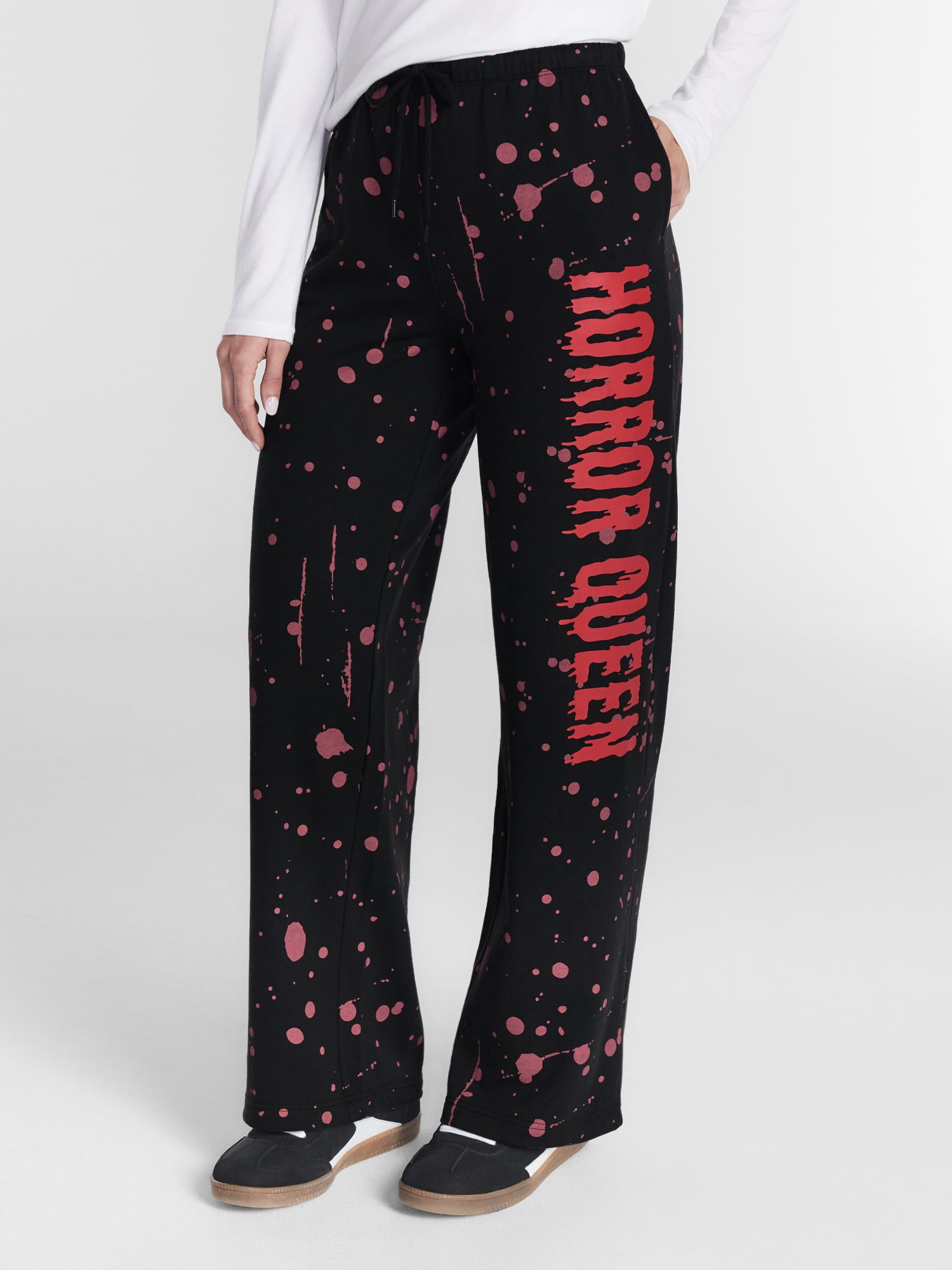 Women's Graphic Halloween Haunted Pumpkins Jogger Pants, Sizes XXS-XXL