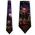 thumbnail image 1 of Haunted Scarecrow Ties Scary Tie Men's Halloween Neck Ties Brand New, 1 of 3
