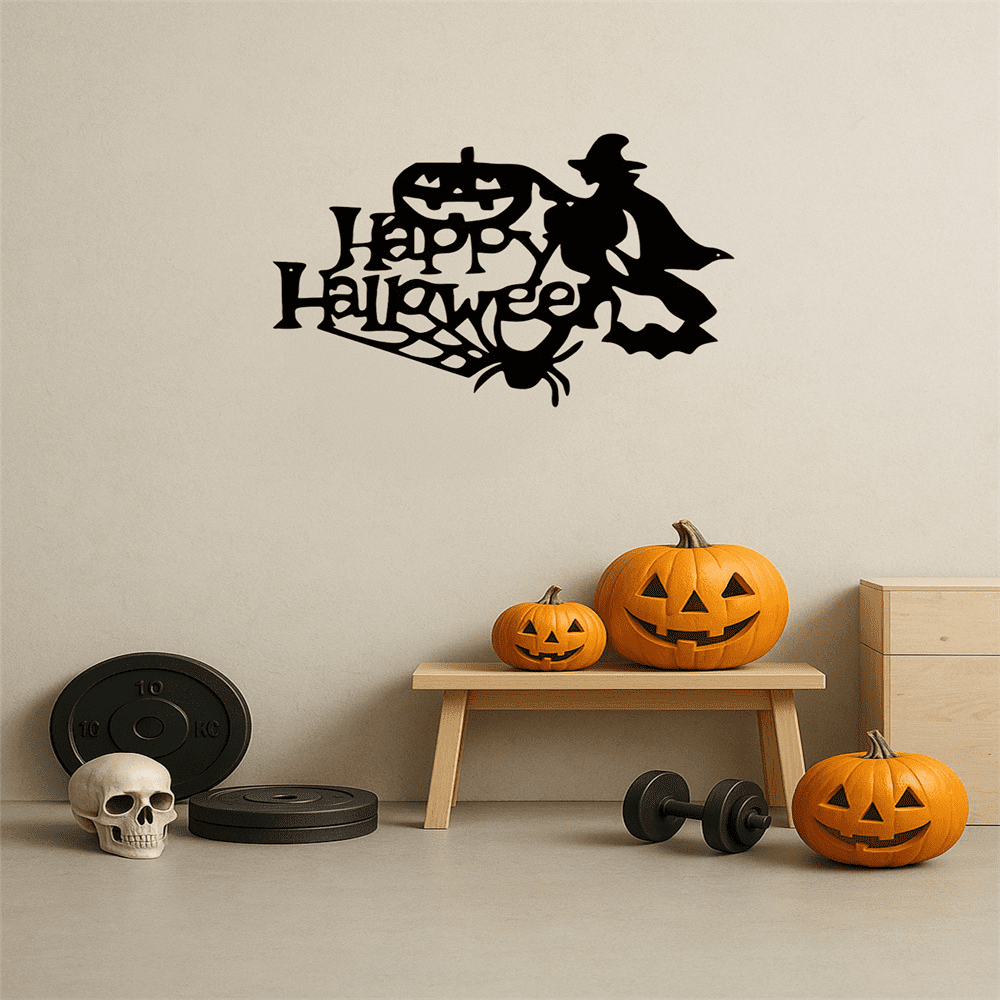 Haunted Vintage Witch Metal Wall Art Gothic Elegance Hanging for Halloween Home Decor