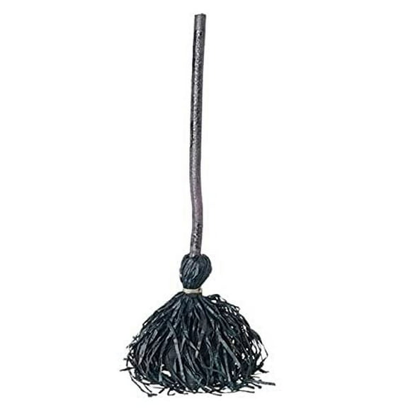 Haunted Witch's Broom with Ghost Sounds Animated Halloween Decoration, 26 Inch