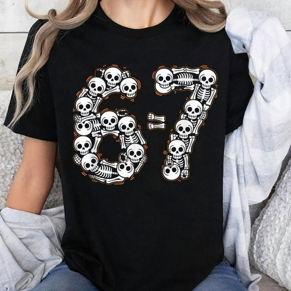 Haunted by 6-7 Funny Halloween 6-7 Costume Unisex T-Shirt, Sizes S-5XL - Gategoo