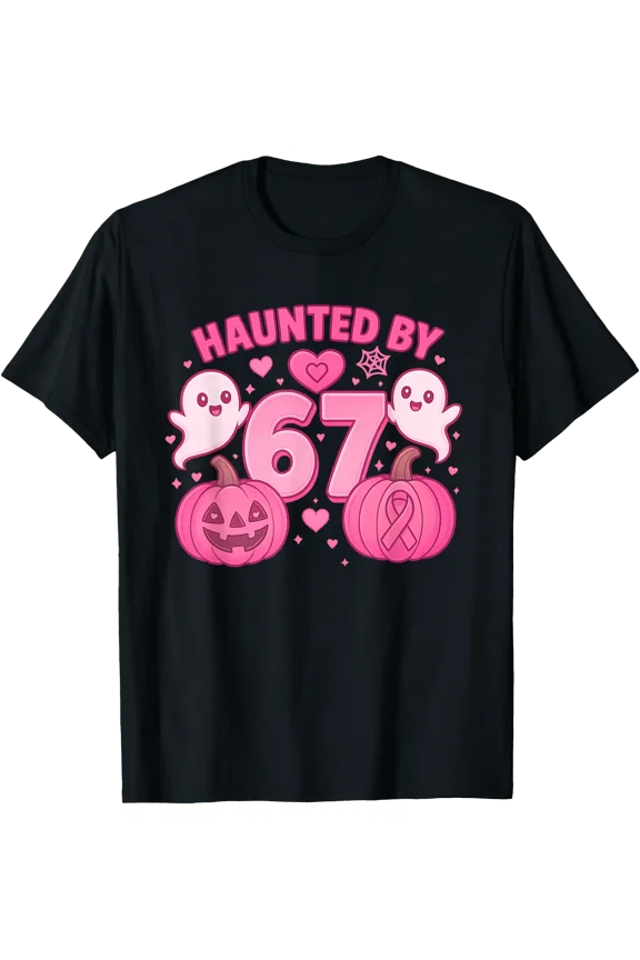Haunted by 67 Six Seven 6 7 Meme Gen Alpha We Wear Pink T-Shirt, Unisex T-Shirt