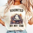 thumbnail image 1 of Haunted by My TBR Shirt, Halloween Reading Tee, Book Lover Gift, Spooky Shirt for Readers, Ghost Reading Books Tee, Funny Reading Shirt, 1 of 5