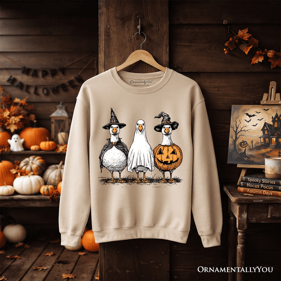 Haunting Honkers Goose Sweatshirt, Funny Halloween Costumes Sweater