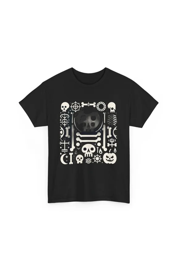 Haunting Skeletons Bone Dance Halloween Themed Apparel Unisex T-Shirt, up to Size 5XL