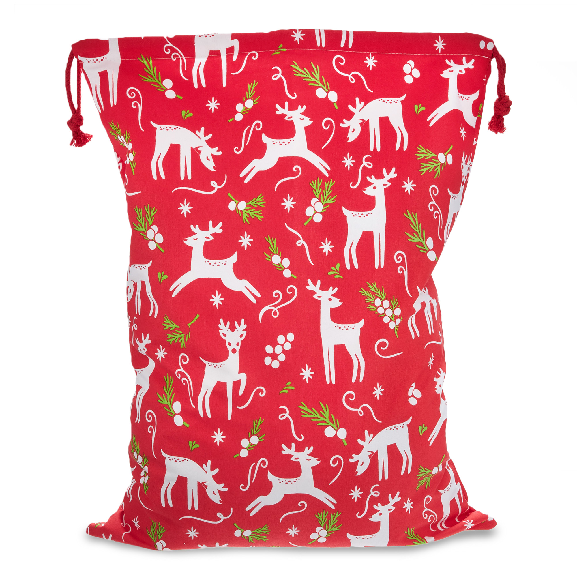 Hauntlook XL Reusable Christmas Canvas Gift Bag, Reindeer Design