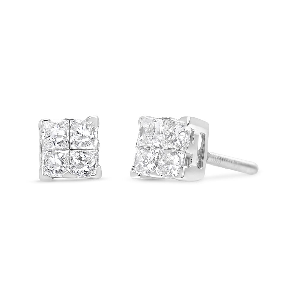 Haus of Brilliance 14K White Gold 1/2 Cttw Womens Invisible-Set ...