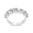 thumbnail image 1 of Haus of Brilliance 14K White Gold 3.0 Cttw Womens Round Cut Lab-Grown Diamond Shared Prong Setting Rhodium Plated 6 Stone Band Ring (G-H Color, VS2-SI1 Clarity) - Size 6, 1 of 9