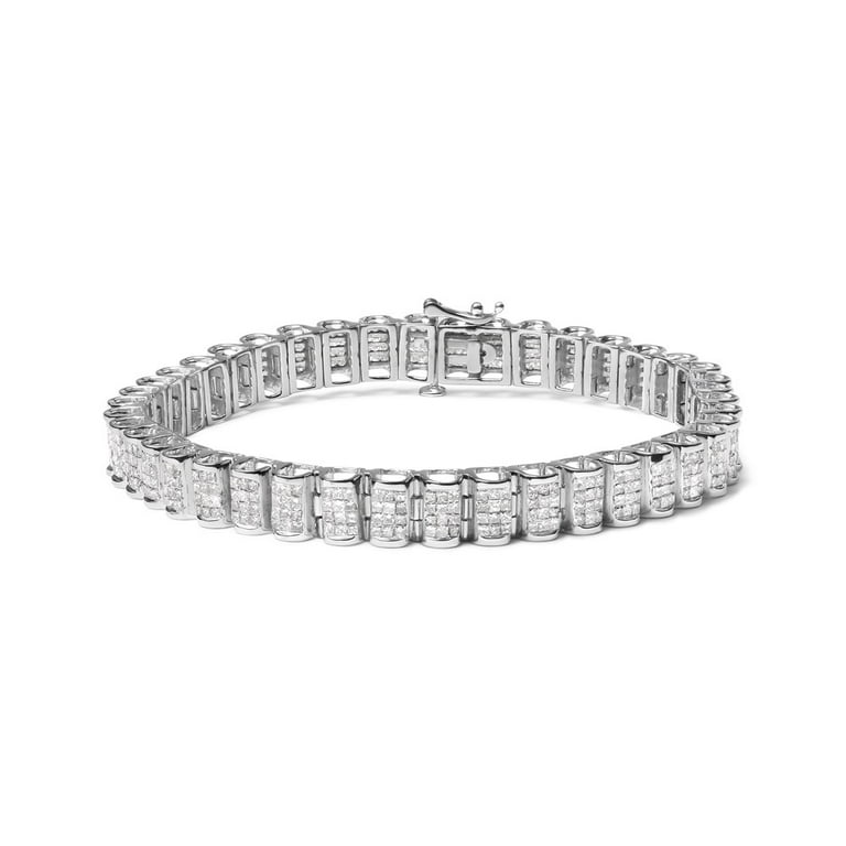 Princess cut diamond 2024 bracelet white gold