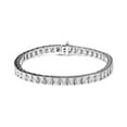 thumbnail image 1 of Haus of Brilliance .925 Sterling Silver 1/4 Cttw Womens Miracle Set Round cut Box Clasp Diamond and Bead Link 7.25" Tennis Bracelet (I-J Color, I2-I3 Clarity), 1 of 7