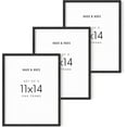 thumbnail image 1 of Haus and Hues 11"x14" Black Oak Wood Frames Set of 3 - 11x14 Poster Frame Black, 3 Poster Frame, 11x14 Frame Set of 3, 11x14 Frame 3 Pack, 11 x 14 Frame Art, Certificate Frames, Artwork Picture Frames, 1 of 5
