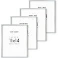thumbnail image 1 of Haus and Hues 11x14 Silver Picture Frames - Set of 4 11 x 14 Frames for Wall or Display, 11x14 Picture Frames Set Silver, Wall Frames Silver Set, Gallery Wall Frame Set (Silver Aluminum Frames), 1 of 6
