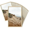 Haus and Hues 11x17 Natural Oak Wood Picture Frames Set of 15 Premium