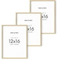 thumbnail image 1 of Haus and Hues 12"x16" Beige Oak Wood Frames Set of 3 - 12x16 Picture Frame Wood Frame for 12x16 Print, Frame for Poster, Frame for Wall Art, 12 x 16 Poster Frame, 12 By 16 Frame, 12 x 16 Frame, 1 of 5