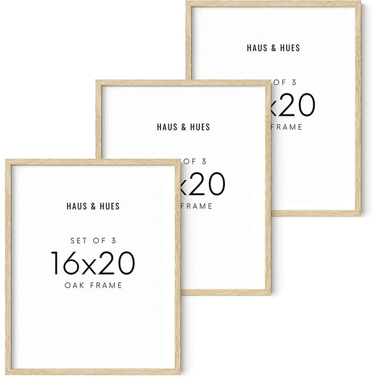 Haus and Hues 16x20 Picture Frames For Wall - Set of 6 16 x 20 Frames,  White Picture Frames 16x20 Frames White Picture Frames Pack, White Frames,  White Photo Frames Frame 16x20 (