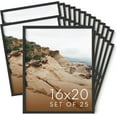 thumbnail image 1 of Haus and Hues 16x20 Black Oak Wood Picture Frames Set of 25 - Premium Bulk Picture Frames 16x20 Bundle - Elegant Gallery Wall Frame Set for Posters, Art Display - Ideal for Wall Decor in Home & Office, 1 of 6