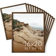 thumbnail image 1 of Haus and Hues 16x20 Walnut Oak Wood Picture Frames Set of 15 - Premium Bulk Picture Frames 16x20 Bundle - Elegant Gallery Wall Frame Set for Posters, Art Display - Ideal for Wall Decor in Home &, 1 of 5