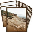 thumbnail image 1 of Haus and Hues 16x20 Walnut Oak Wood Picture Frames Set of 25 - Premium Bulk Picture Frames 16x20 Bundle - Elegant Gallery Wall Frame Set for Posters, Art Display - Ideal for Wall Decor in Home &, 1 of 5