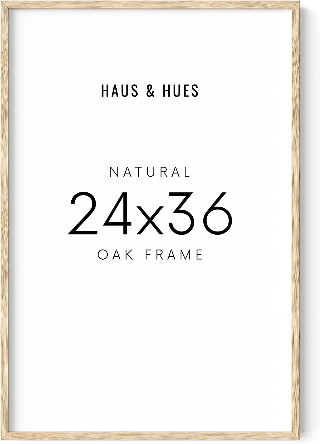 Natural Oak Frame Haus and Hues Color: Beige, Picture Size: 16 x 20