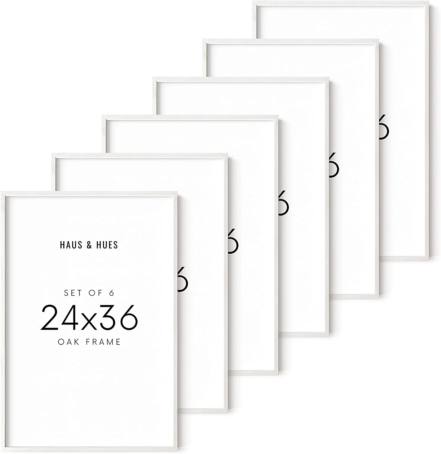 Haus and Hues 24x36 Frame Set of 6 Poster Frames 24 X 36 Inches White Haus and Hues 24x36 Frame Set of 6 Poster Frames 24 X 36 Inches White