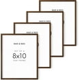 thumbnail image 1 of Haus and Hues 8x10 Picture Frame Set of 4 - 8 by 10 Walnut Gallery Wall Frame, Farmhouse Wooden Photo Frame 8 x 10 for Wall Collage, Pack 10 x 8 Brown Wood Wall Frames (Walnut Oak), 1 of 6
