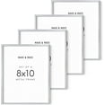 thumbnail image 1 of Haus and Hues 8x10 Silver Picture Frames - Set of 4 8x10 Picture Frames for Wall, 8x10 Picture Frame Set of 4, Metal Picture Frames, 8x10 Picture Frame Four Pack, Silver Frame (Silver Aluminum Frames), 1 of 6