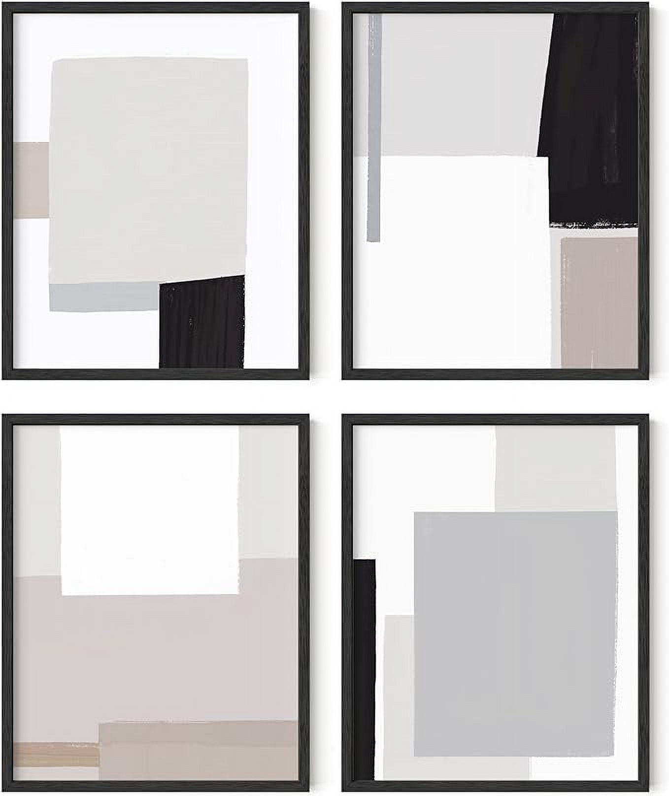 Houmury Framed Wall Art Set Of 3 - Minimalist Black & White Inspirational Quotes, 12x16 Inches